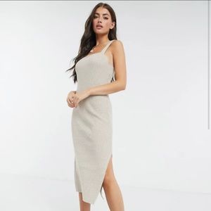 ASOS M Lounge Midi Dress with square neck